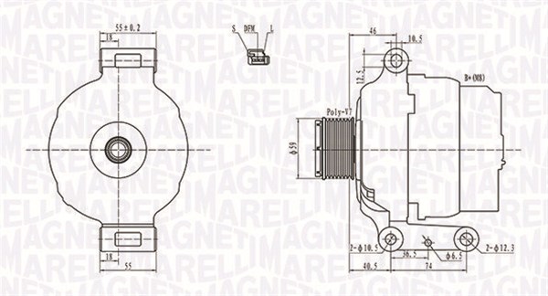 MAGNETI MARELLI Generator 063731779010 for FORD