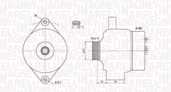 MAGNETI MARELLI Generator 063731803010 for MITSUBISHI SUZUKI