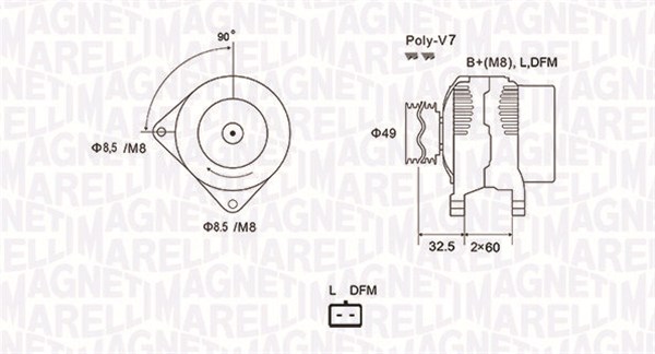 MAGNETI MARELLI Generator 063731814010 for NISSAN RENAULT