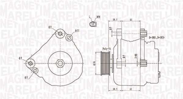 MAGNETI MARELLI Generator 063731818010 for VW