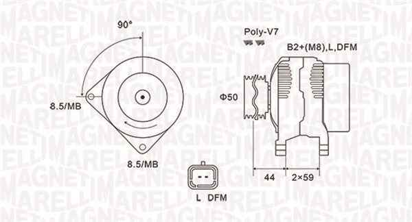 MAGNETI MARELLI Generator 063731827010 for OPEL NISSAN RENAULT