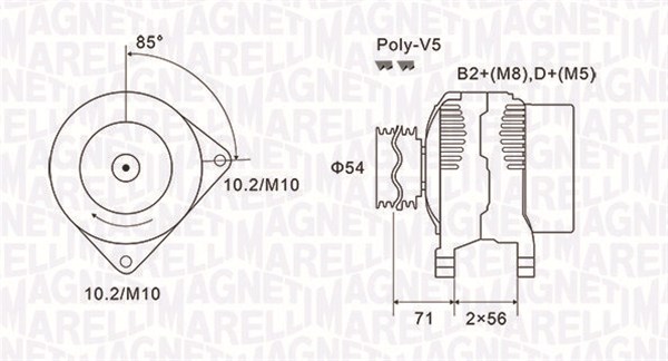MAGNETI MARELLI Generator 063731833010 for OPEL FIAT