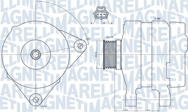 MAGNETI MARELLI Generator 063731834010 for FORD VOLVO