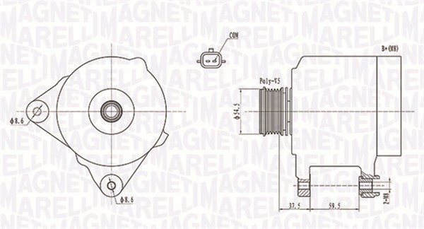 MAGNETI MARELLI Generator 063731860010 for RENAULT