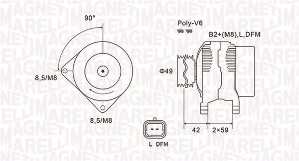 MAGNETI MARELLI Generator 063731863010 for RENAULT