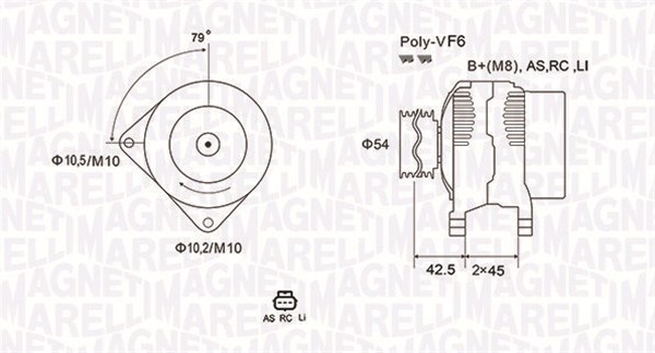 MAGNETI MARELLI Generator 063731865010 for FORD VOLVO MAZDA