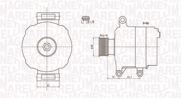 MAGNETI MARELLI Generator 063731869010 for BMW ROVER