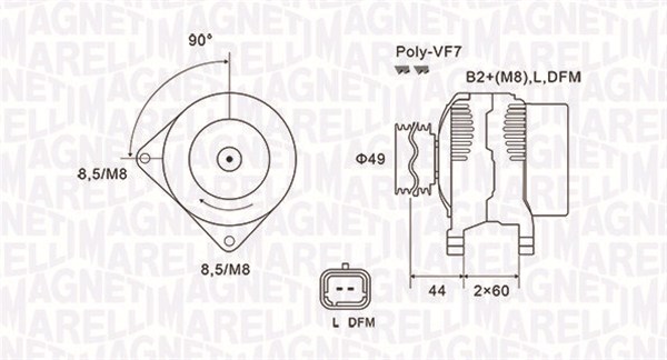 MAGNETI MARELLI Generator 063731877010 for OPEL NISSAN RENAULT RENAULT TRUCKS
