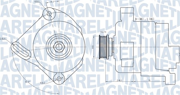 MAGNETI MARELLI Generator 063731886010 for FORD FIAT