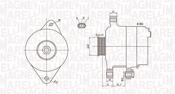 MAGNETI MARELLI Generator 063731892010 for TOYOTA
