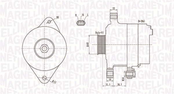 MAGNETI MARELLI Generator 063731893010 for TOYOTA