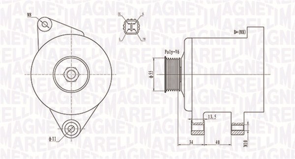 MAGNETI MARELLI Generator 063731894010 for TOYOTA