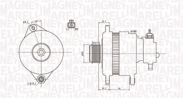 MAGNETI MARELLI Generator 063731900010 for OPEL ISUZU