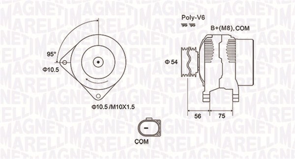 MAGNETI MARELLI Generator 063731904010 for BMW
