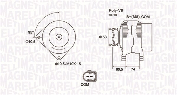 MAGNETI MARELLI Generator 063731905010 for BMW