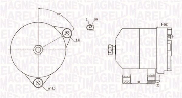 MAGNETI MARELLI Generator 063731913010 for IVECO
