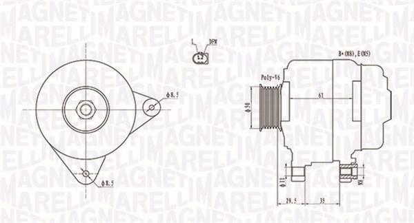 MAGNETI MARELLI Generator 063731921010 for VW