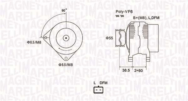 MAGNETI MARELLI Generator 063731933010 for NISSAN DACIA RENAULT