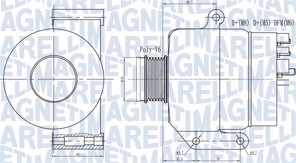 MAGNETI MARELLI Generator 063731935010 for OPEL