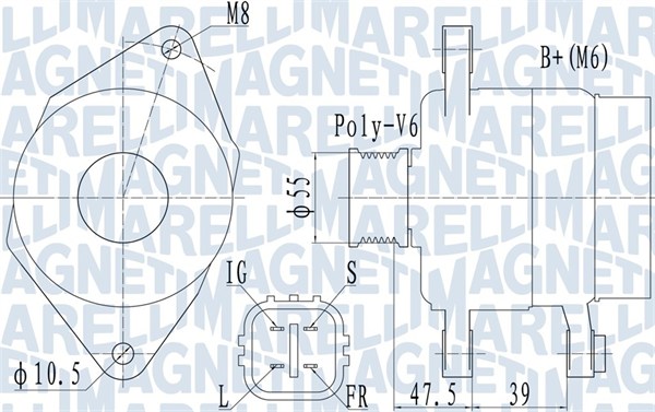 MAGNETI MARELLI Generator 063731942010 for TOYOTA