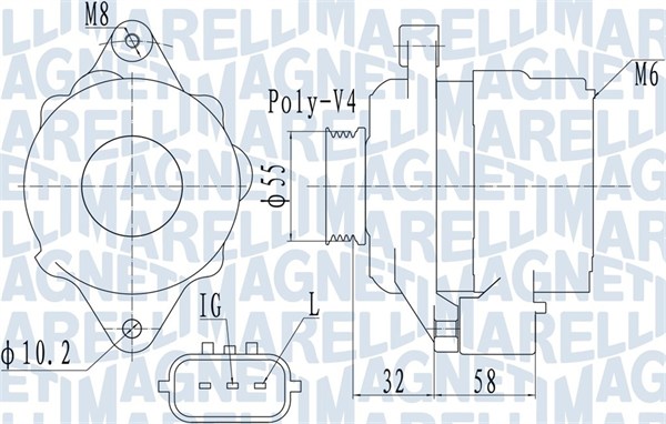 MAGNETI MARELLI Generator 063731943010 for MITSUBISHI SUZUKI