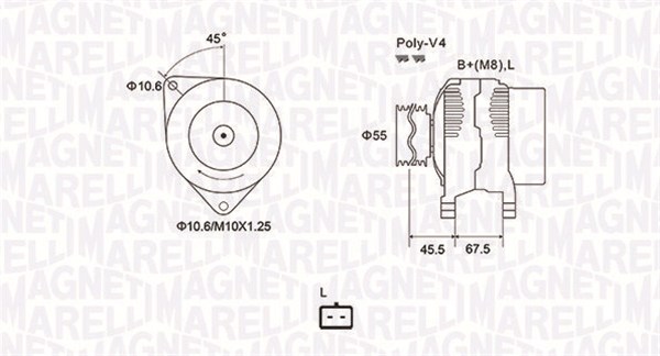 MAGNETI MARELLI Generator 063731963010 for NISSAN