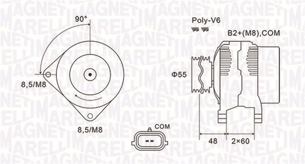 MAGNETI MARELLI Generator 063731974010 for NISSAN RENAULT
