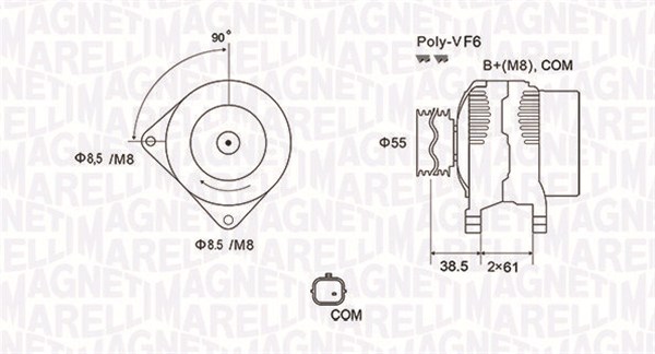 MAGNETI MARELLI Generator 063731975010 for RENAULT
