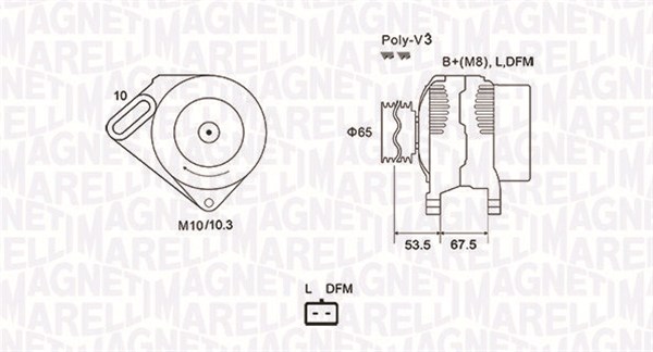 MAGNETI MARELLI Generator 063731976010 for NISSAN RENAULT
