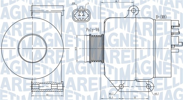 MAGNETI MARELLI Generator 063731987010 for OPEL
