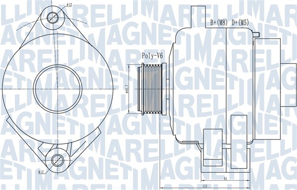 MAGNETI MARELLI Generator 063731995010 for FIAT SUZUKI
