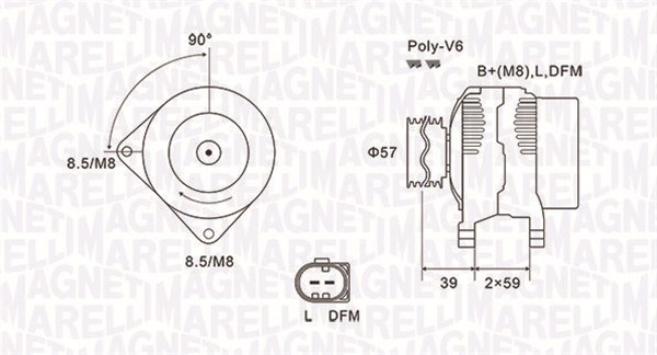 MAGNETI MARELLI Generator 063732002010 for VW