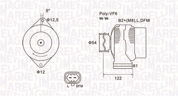 MAGNETI MARELLI Generator 063732005010 for OPEL