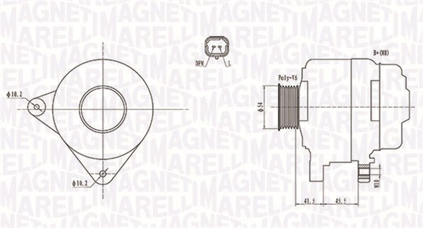 MAGNETI MARELLI Generator 063732008010 for MITSUBISHI CITROËN/PEUGEOT