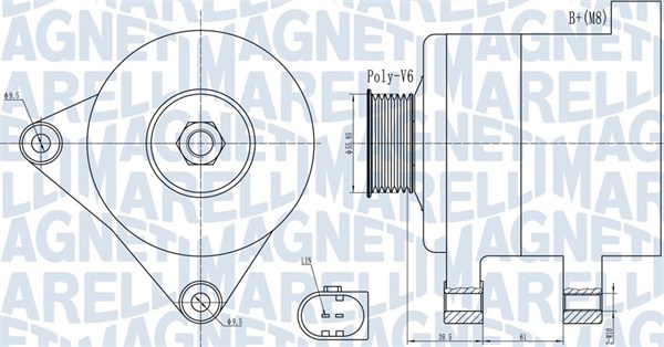 MAGNETI MARELLI Generator 063732011010 for AUDI VW VAG