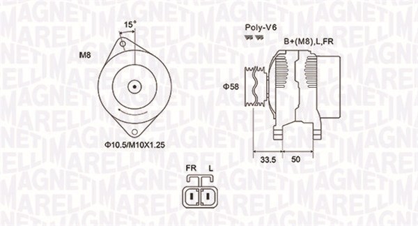 MAGNETI MARELLI Generator 063732020010 for KIA