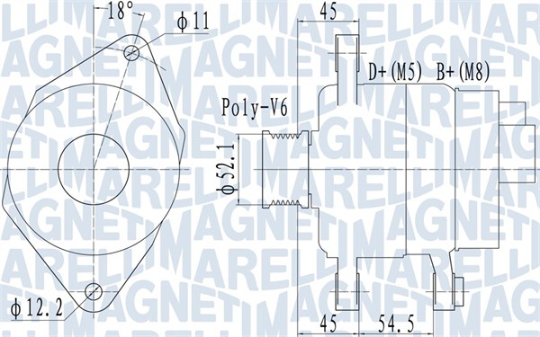 MAGNETI MARELLI Generator 063732048010 for FIAT
