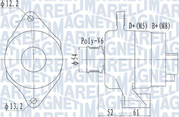 MAGNETI MARELLI Generator 063732049010 for FIAT
