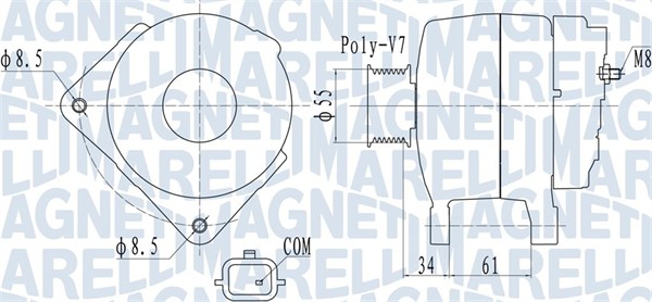 MAGNETI MARELLI Generator 063732054010 for RENAULT