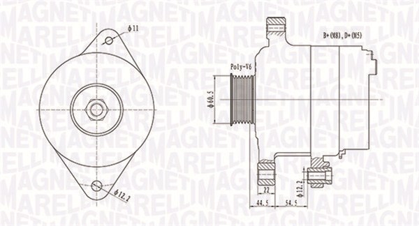 MAGNETI MARELLI Generator 063732062010 for FIAT