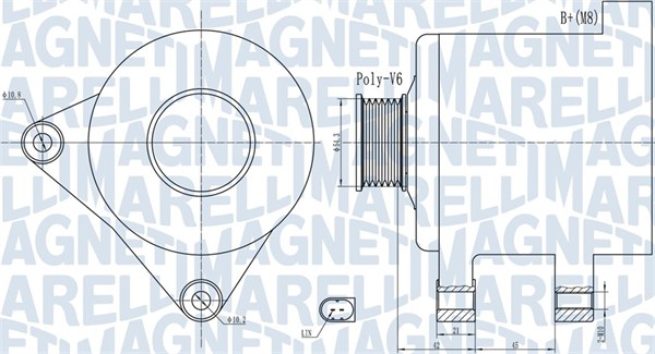MAGNETI MARELLI Generator 063732091010 for FORD VOLVO MAZDA
