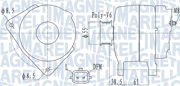 MAGNETI MARELLI Generator 063732098010 for RENAULT DACIA
