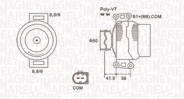 MAGNETI MARELLI Generator 063732108010 for MERCEDES-BENZ CHRYSLER FIAT VW