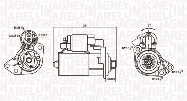 MAGNETI MARELLI Starter 063721062010 for FORD SKODA VW