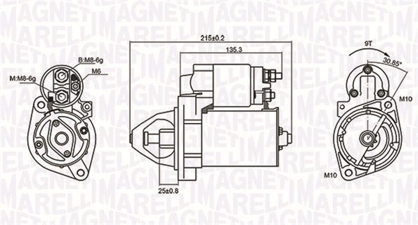 MAGNETI MARELLI Starter 063721075010 for MERCEDES-BENZ VW