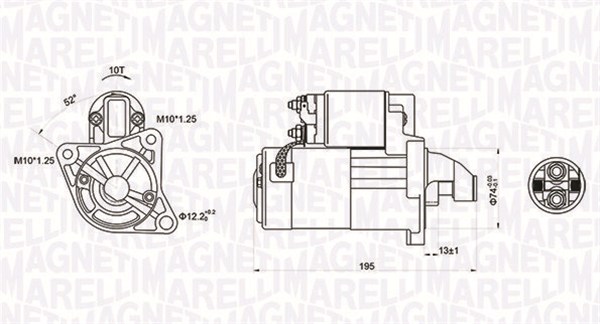 MAGNETI MARELLI Starter 063721096010 for FORD MAZDA MITSUBISHI
