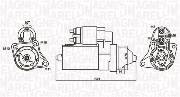 MAGNETI MARELLI Starter 063721107010 for FORD