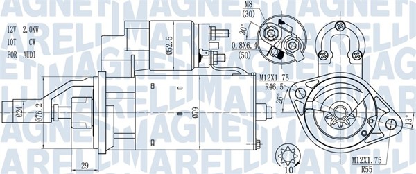 MAGNETI MARELLI Starter 063721114010 for VW