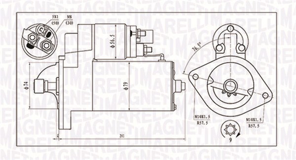 MAGNETI MARELLI Starter 063721135010 for TOYOTA