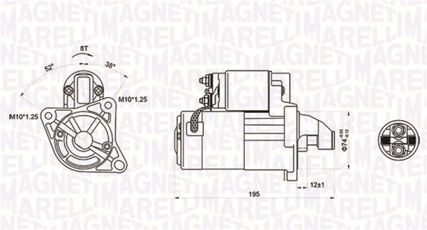 MAGNETI MARELLI Starter 063721136010 for MAZDA MITSUBISHI